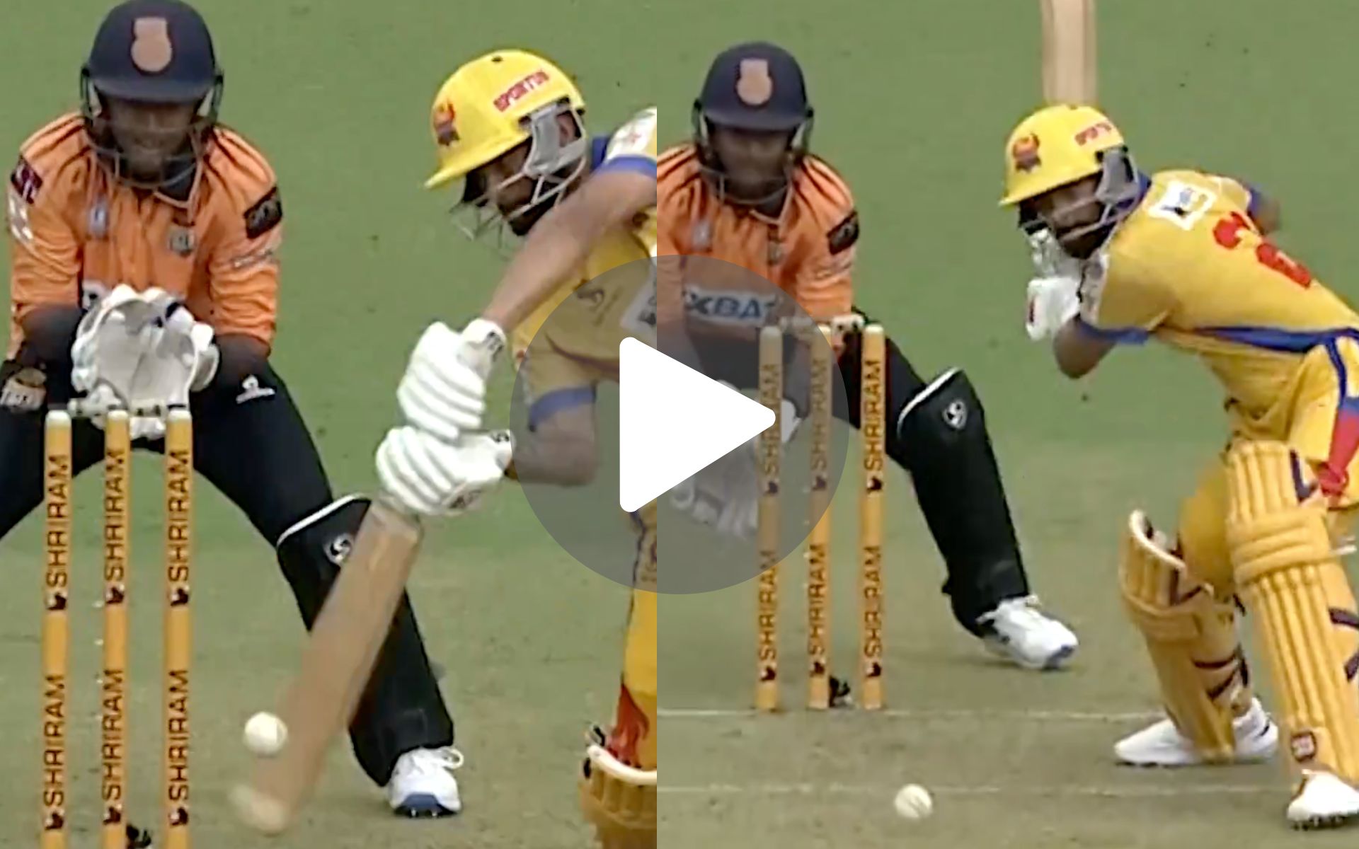 [Watch] Krishnamurthy Siddharth's Unbelievable Inside-Out Six In Maharaja Trophy T20 2024
